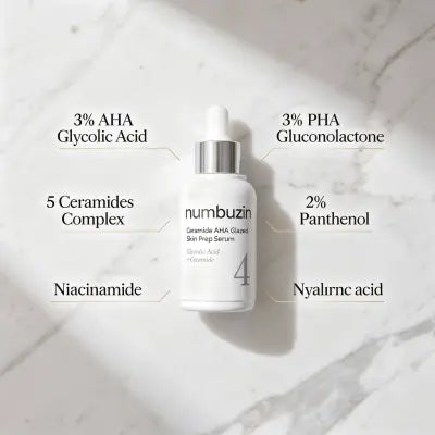 numbuzin No.4 Ceramide AHA Glazed Skin Prep Serum